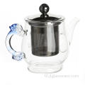 เหยือกแก้วใส Borosilicate Airtight Lid Glass Teapot